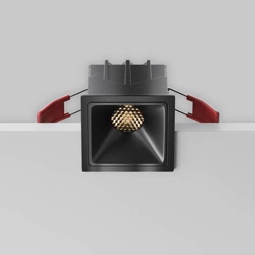 Встраиваемый светильник Downlight Alfa LED 10W, 3000K, Черный (Maytoni Technical, DL043-01-10W3K-SQ-B-1) - Amppa.ru