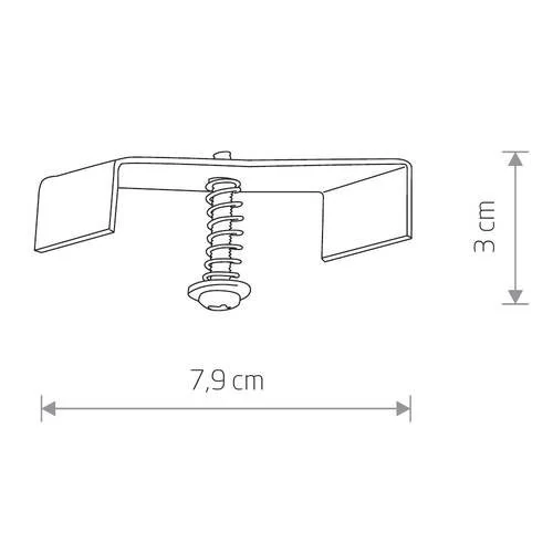 Крепление для однофазной трековой системы Nowodvorski Profile Recessed Silver 8805