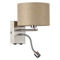 Бра Nikki Moderni, 2xe14 + Led, Никель (Lumion, 8250/2w)