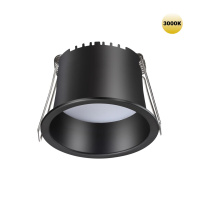 Светильник Встраиваемый Светодиодный Tran Spot, Led, Черный (Novotech, 359233)