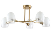 Люстра На Штанге Kendall Moderni, 5xE14, Латунь (Lumion, 6514/5c)