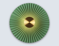 Настенный светодиодный светильник BK/GR латунь/зеленый 6W 3000K D300*100 (Ambrella Light, LH72649)