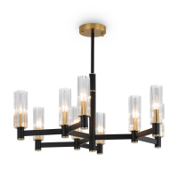 Подвесной светильник Modern Ambra, 9xE14 Черный, Прозрачный (Freya, FR5167PL-09B)
