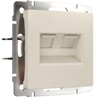 W1181162/ Электроустановочные изделия - Розетка двойная Ethernet RJ-45 (айвори матовый)